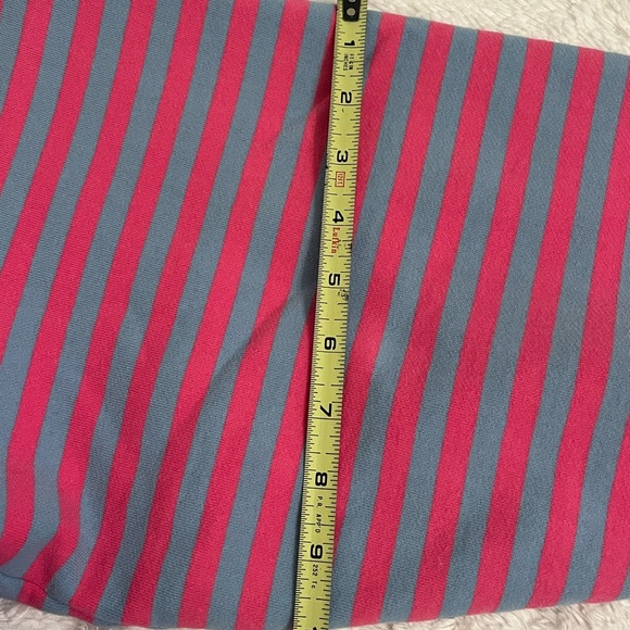 Natural Life Striped Pink and Blue Sweatshirt with Green Accents- oversized look - Picture 5 of 6